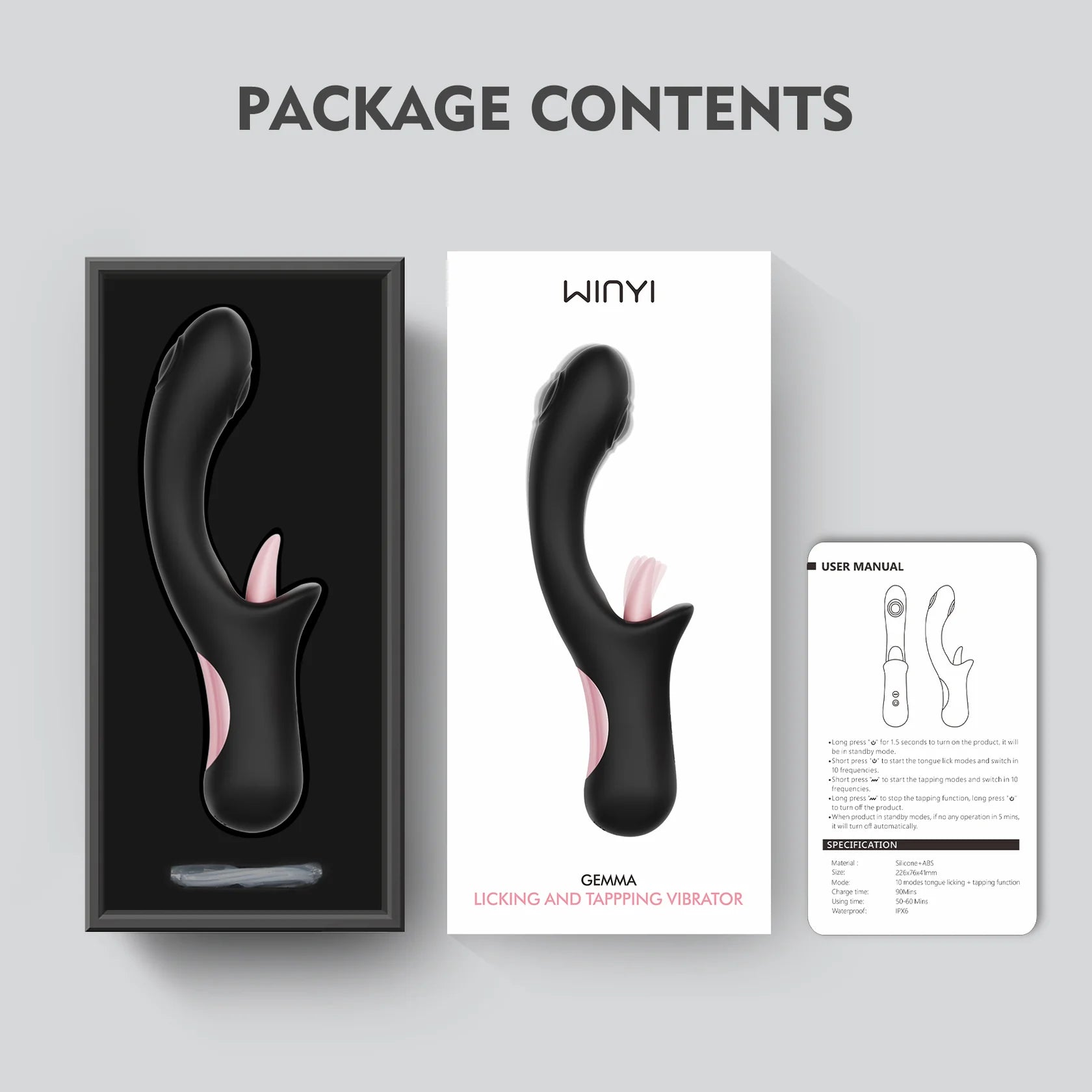 Vibrador 3 en 1 Winy Gemma