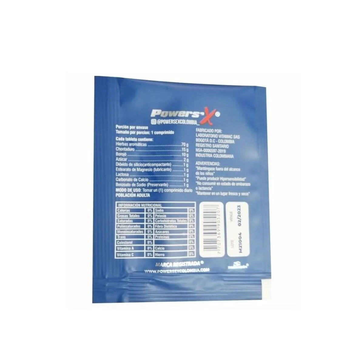 Potenciador Powers Sex X 4 Uds